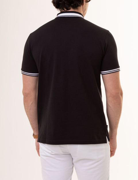 U.S. POLO ASSN. ZIPPER PLACKET PIECED POLO SHIRT - U.S. Polo Assn.