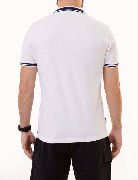 U.S. POLO ASSN. ZIPPER PLACKET PIECED POLO SHIRT - U.S. Polo Assn.