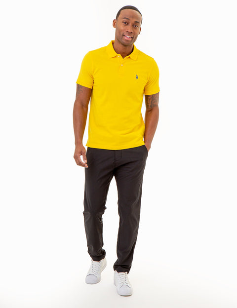 SLIM FIT SOLID PIQUE POLO SHIRT - U.S. Polo Assn.