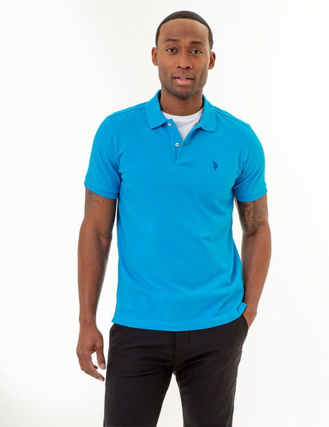 SLIM FIT SOLID PIQUE POLO SHIRT - U.S. Polo Assn.