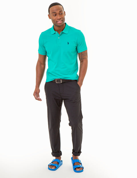 SLIM FIT SOLID PIQUE POLO SHIRT - U.S. Polo Assn.