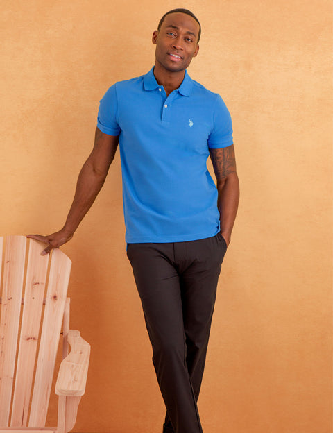 SLIM FIT SOLID PIQUE POLO SHIRT - U.S. Polo Assn.
