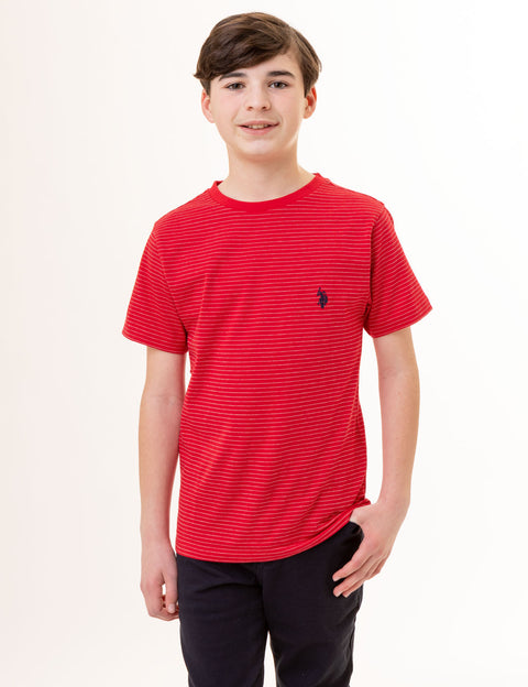 BOYS DASH STRIPE CREW NECK T-SHIRT - U.S. Polo Assn.