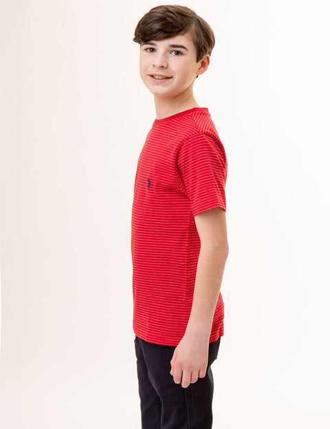 BOYS DASH STRIPE CREW NECK T-SHIRT - U.S. Polo Assn.