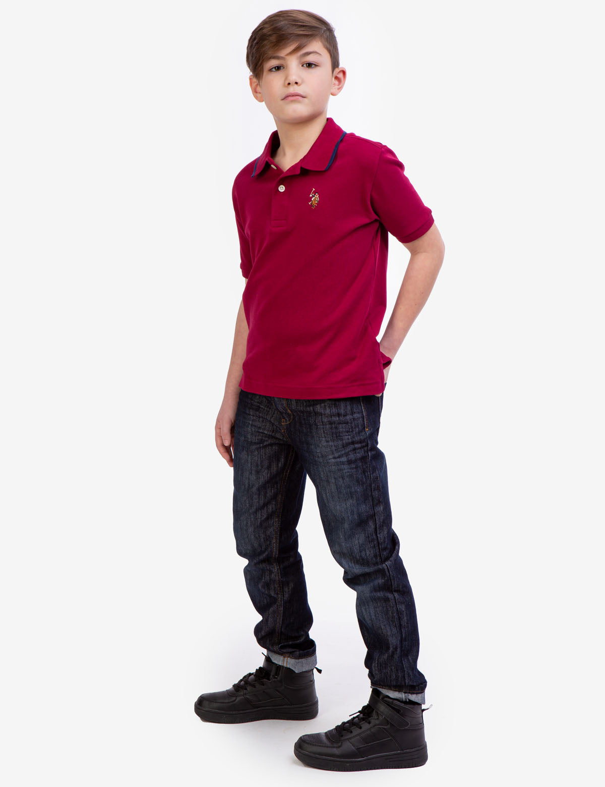 Dress Shirt For Boy In Polo Print main image 1