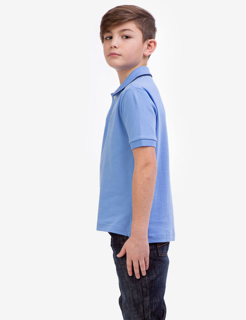 BOYS SOLID INTERLOCK POLO SHIRT - U.S. Polo Assn.