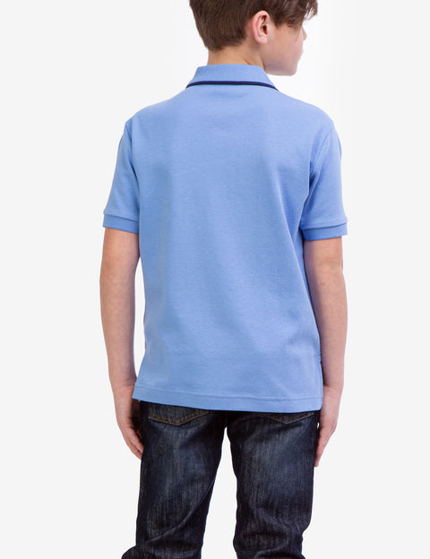 BOYS SOLID INTERLOCK POLO SHIRT - U.S. Polo Assn.
