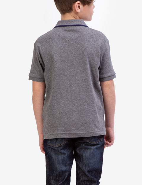 BOYS SOLID INTERLOCK POLO SHIRT - U.S. Polo Assn.