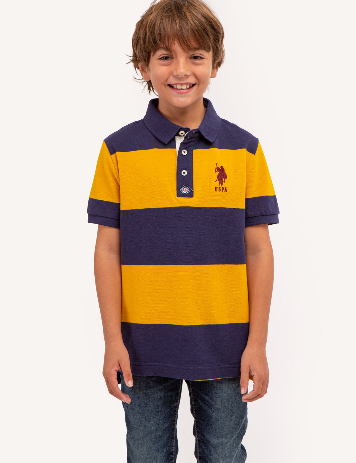 BOYS RUGBY STRIPE POLO SHIRT– U.S. Polo Assn.