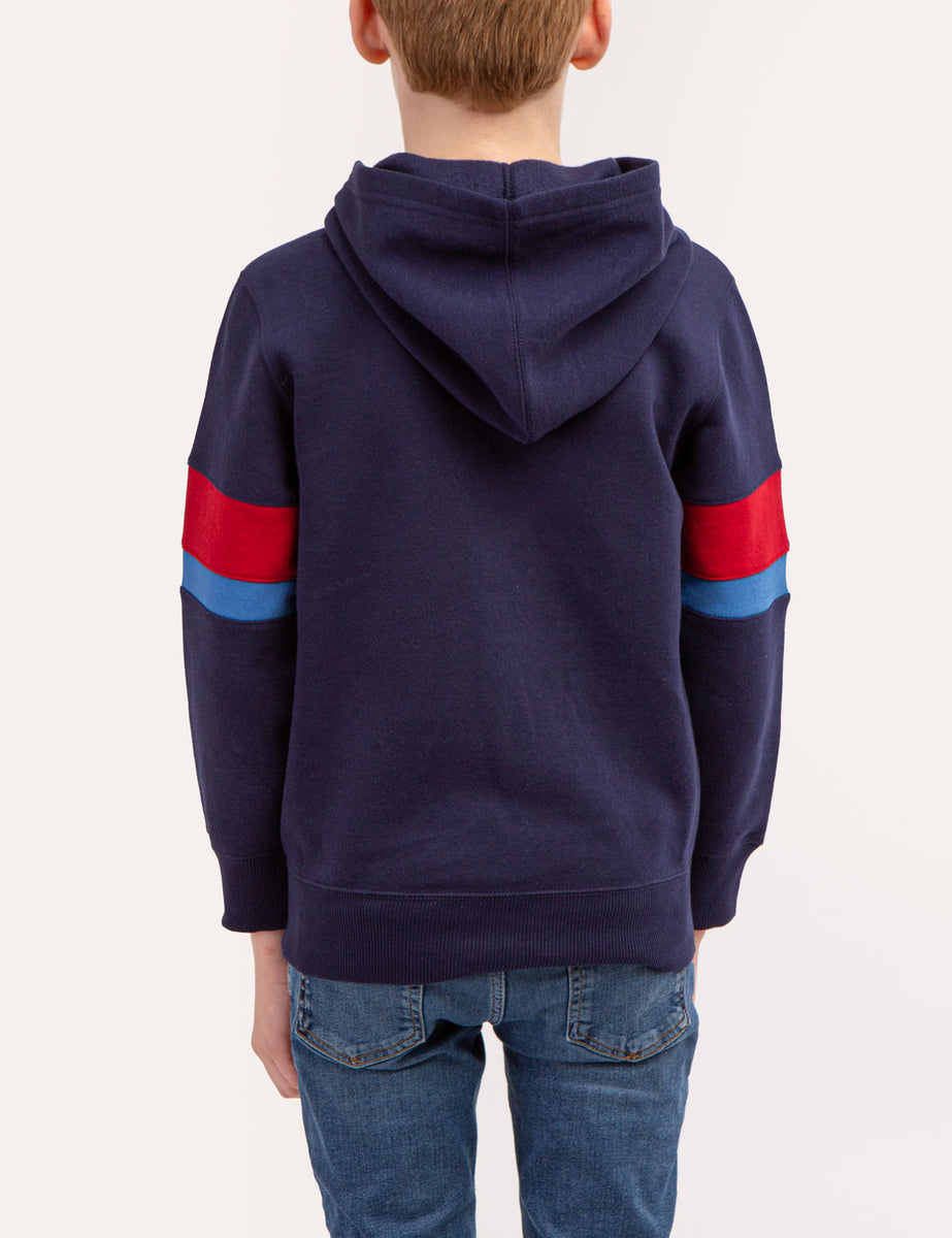 BOYS SLEEVE STRIPE FLEECE HOODIE– U.S. Polo Assn.