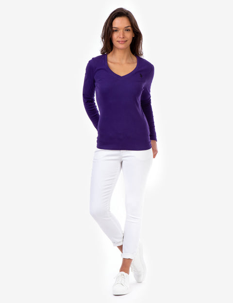 LONG SLEEVE V-NECK T-SHIRT - U.S. Polo Assn.
