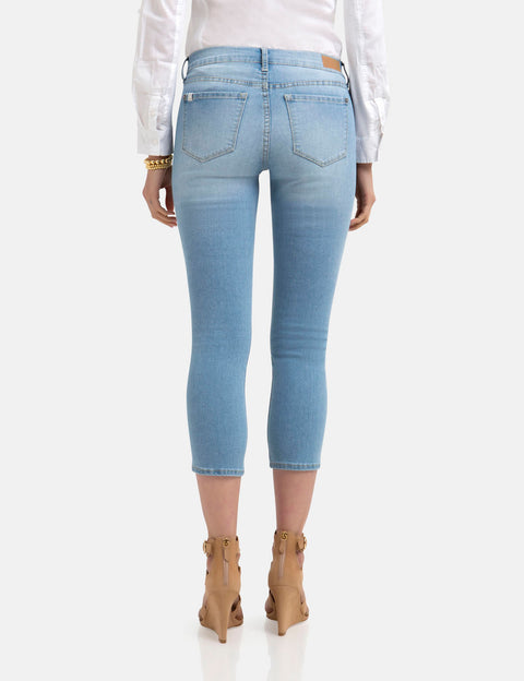 STRETCH FLORAL SKINNY FIT CROP JEANS - U.S. Polo Assn.