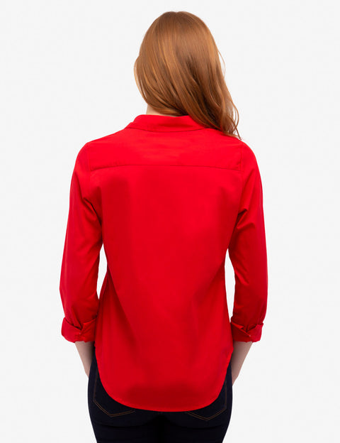 SOLID POPLIN WOVEN SHIRT - U.S. Polo Assn.