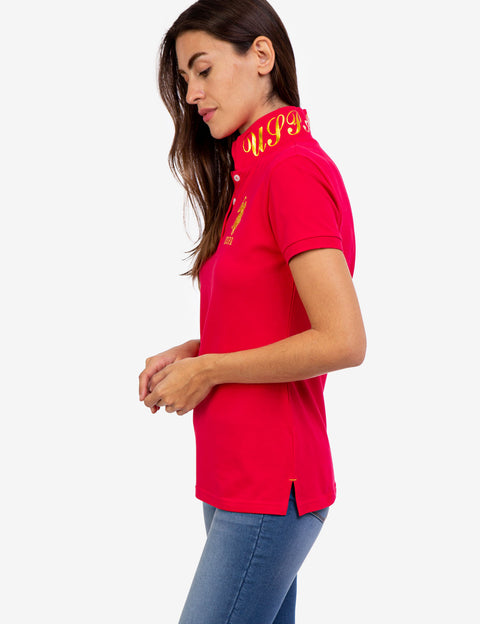 USPA METALLIC PRINT POLO SHIRT - U.S. Polo Assn.