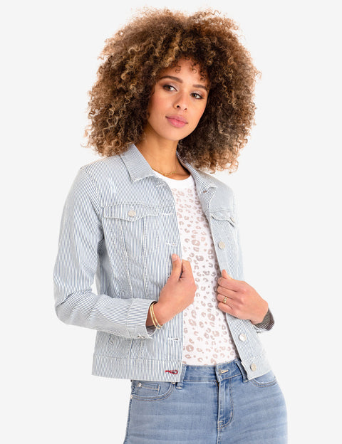 RAILROAD STRIPE DENIM JACKET - U.S. Polo Assn.