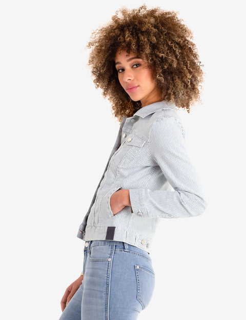 RAILROAD STRIPE DENIM JACKET - U.S. Polo Assn.