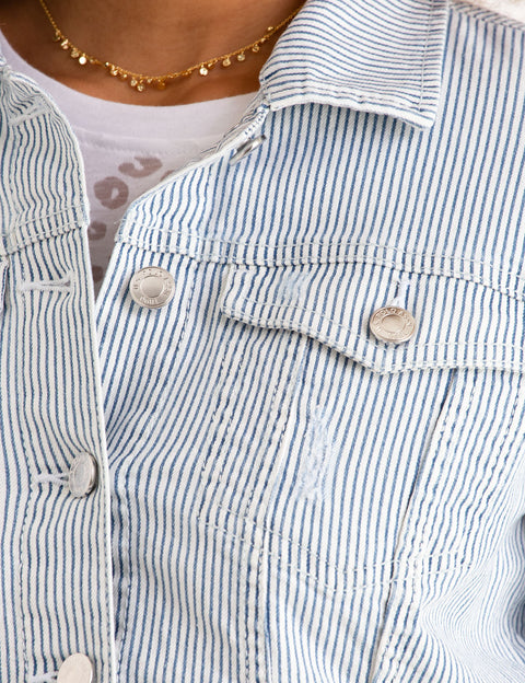 RAILROAD STRIPE DENIM JACKET - U.S. Polo Assn.