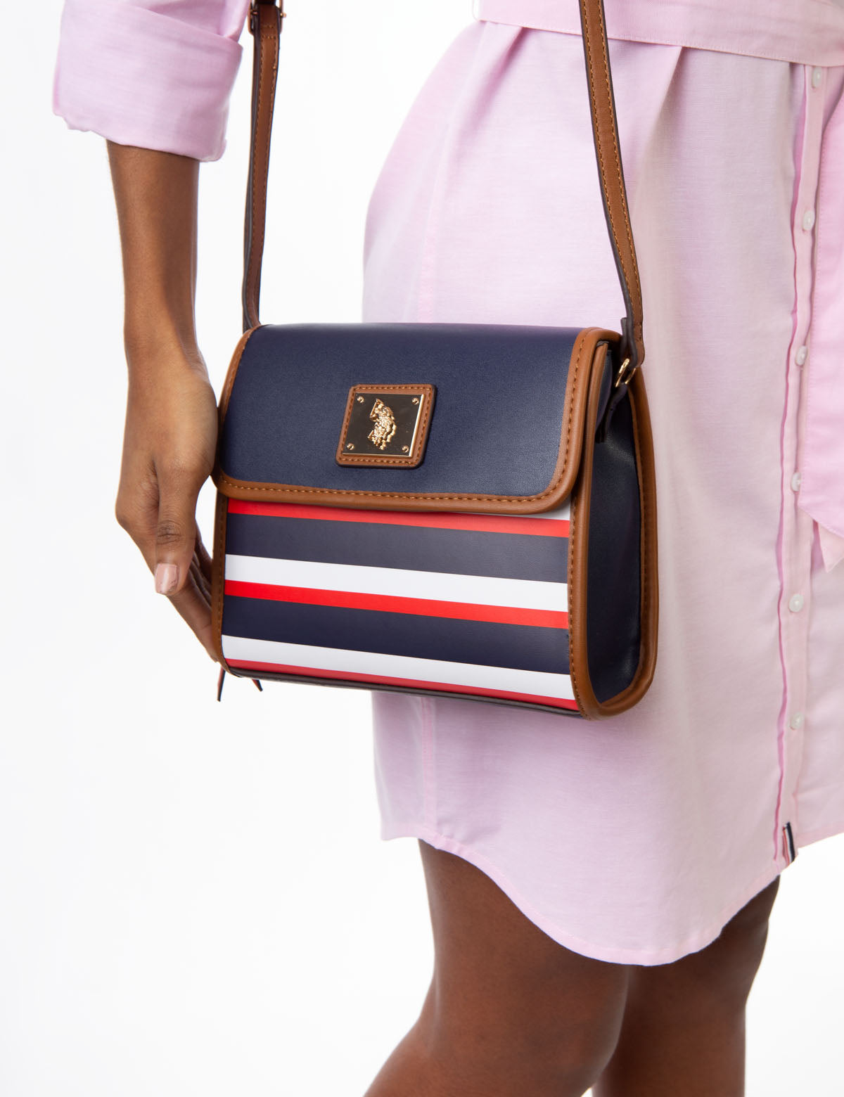 USPA STRIPE CROSSBODY BAG– U.S. Polo Assn.