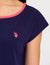 COTTON JERSEY TOP WITH PIPING - U.S. Polo Assn.