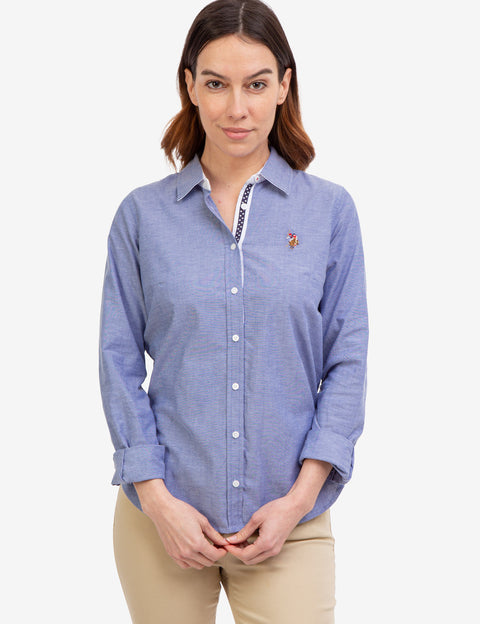 MULTI TONAL SMALL LOGO OXFORD SHIRT - U.S. Polo Assn.