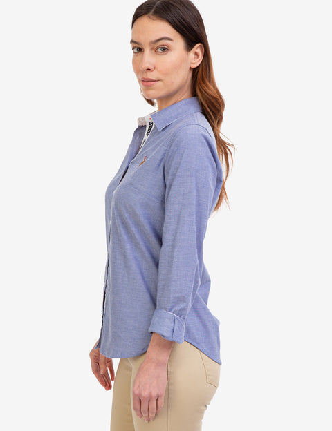 MULTI TONAL SMALL LOGO OXFORD SHIRT - U.S. Polo Assn.