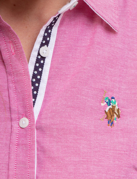 MULTI TONAL SMALL LOGO OXFORD SHIRT - U.S. Polo Assn.