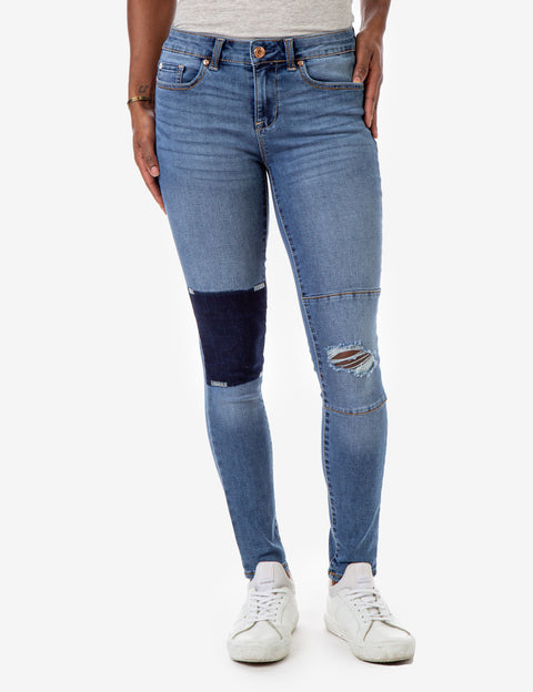REPREVE® MID RISE PATCHWORK JEANS - U.S. Polo Assn.