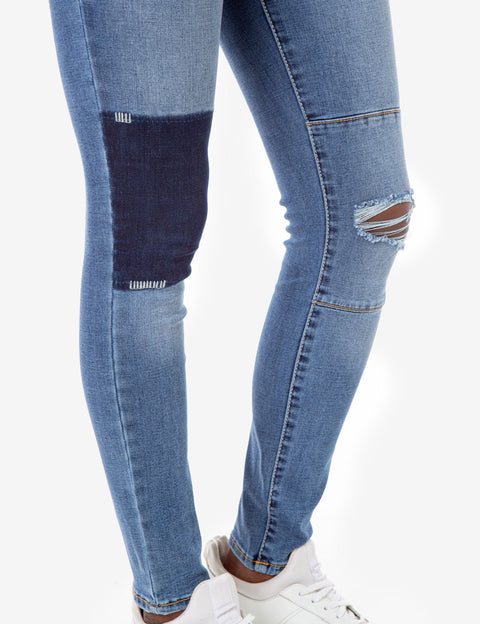 REPREVE® MID RISE PATCHWORK JEANS - U.S. Polo Assn.