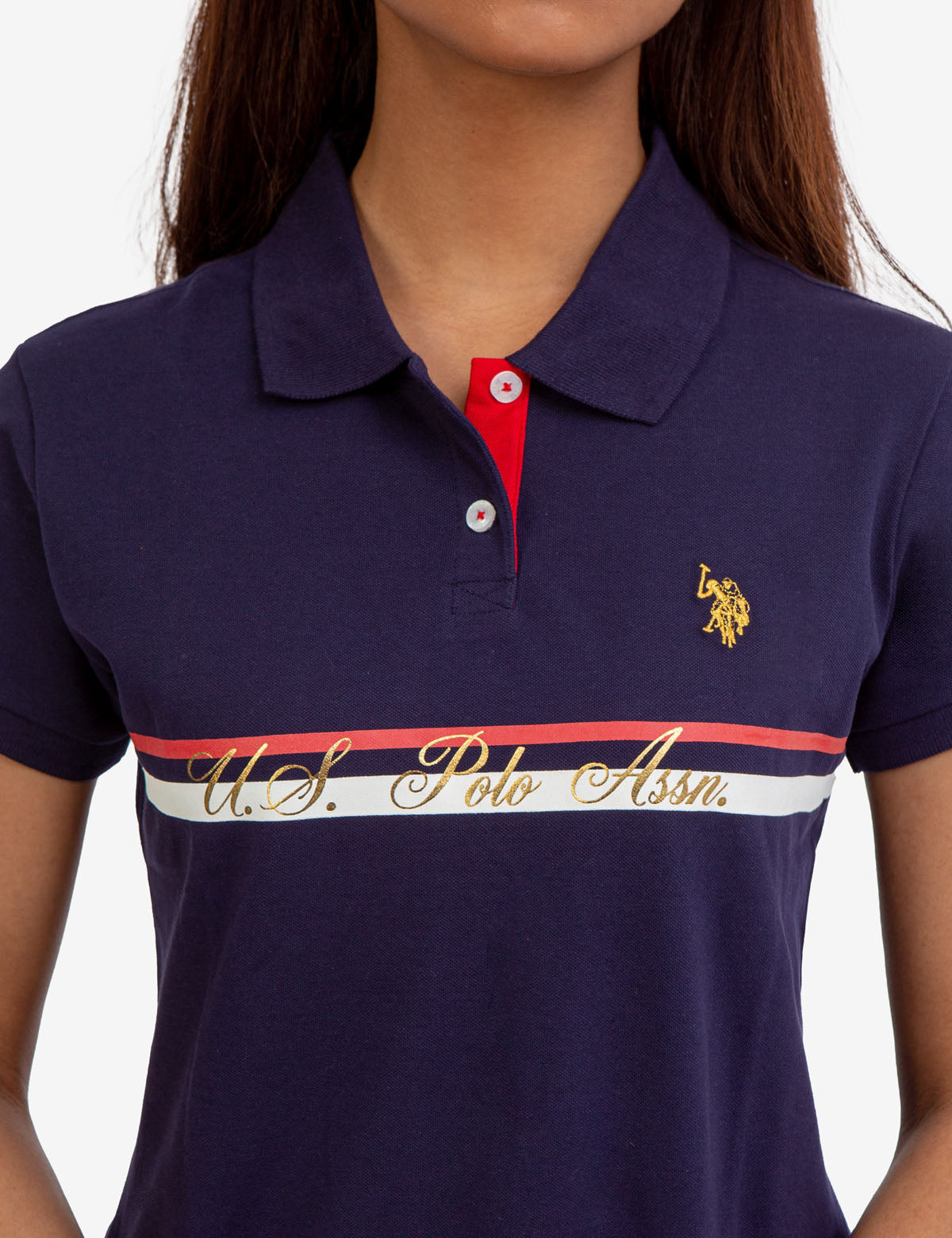 FOIL SCRIPT LOGO POLO SHIRT– U.S. Polo Assn.