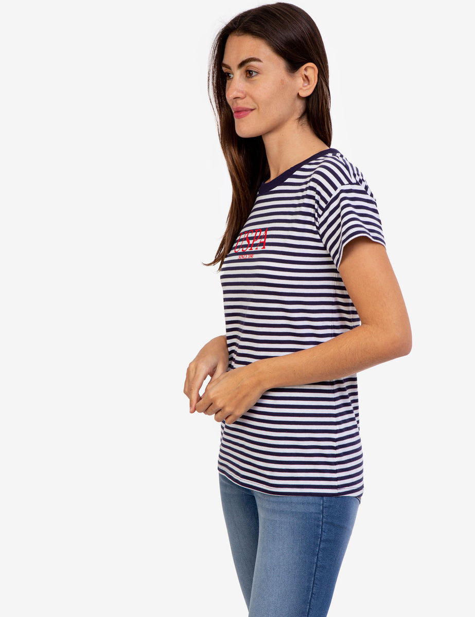 USPA STRIPE CREW NECK T-SHIRT– U.S. Polo Assn.