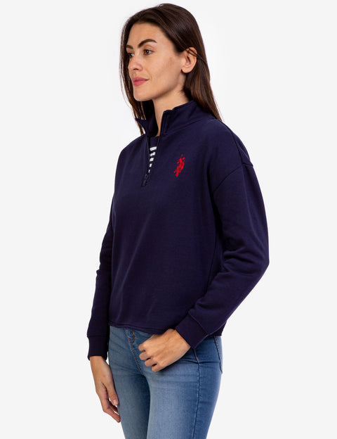 QUARTER ZIP PULLOVER SWEATSHIRT - U.S. Polo Assn.