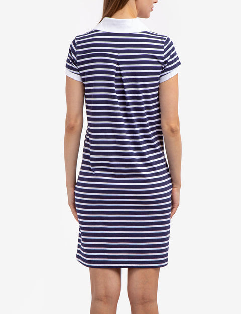 SHORT SLEEVE SPLIT NECK SWING DRESS - U.S. Polo Assn.
