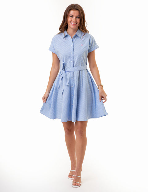 DOLMAN SLEEVE PRINTED DRESS - U.S. Polo Assn.