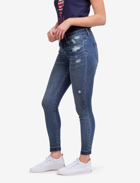 MID RISE DESTRUCTED JEGGINGS - U.S. Polo Assn.