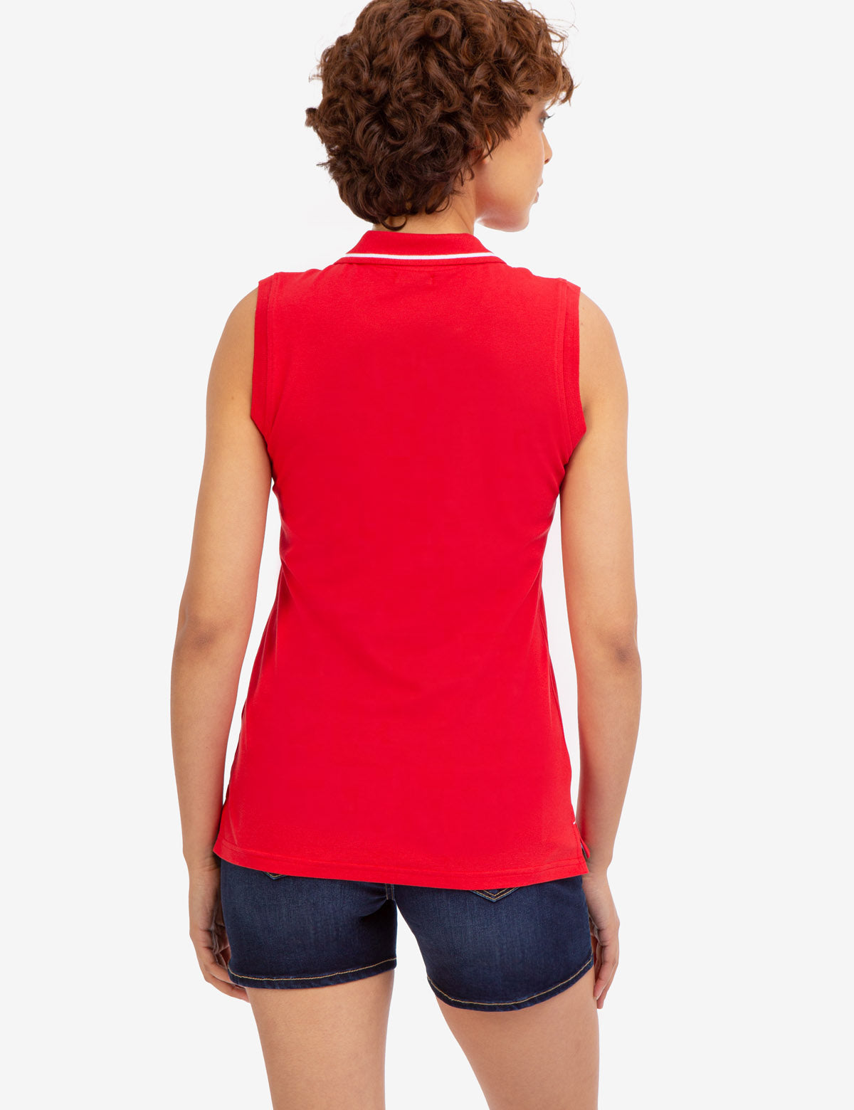 OPEN PLACKET SLEEVELESS POLO SHIRT– U.S. Polo Assn.