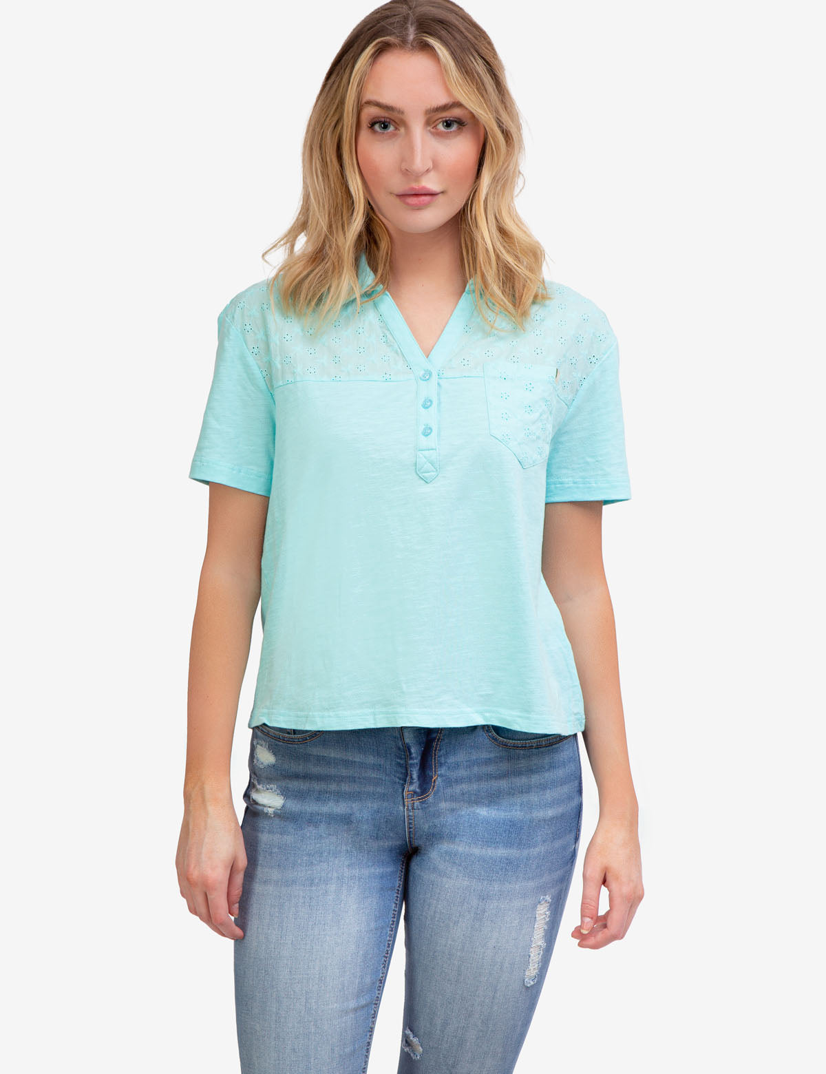 I See The Lights Lace Polo Short Sleeved main image 0