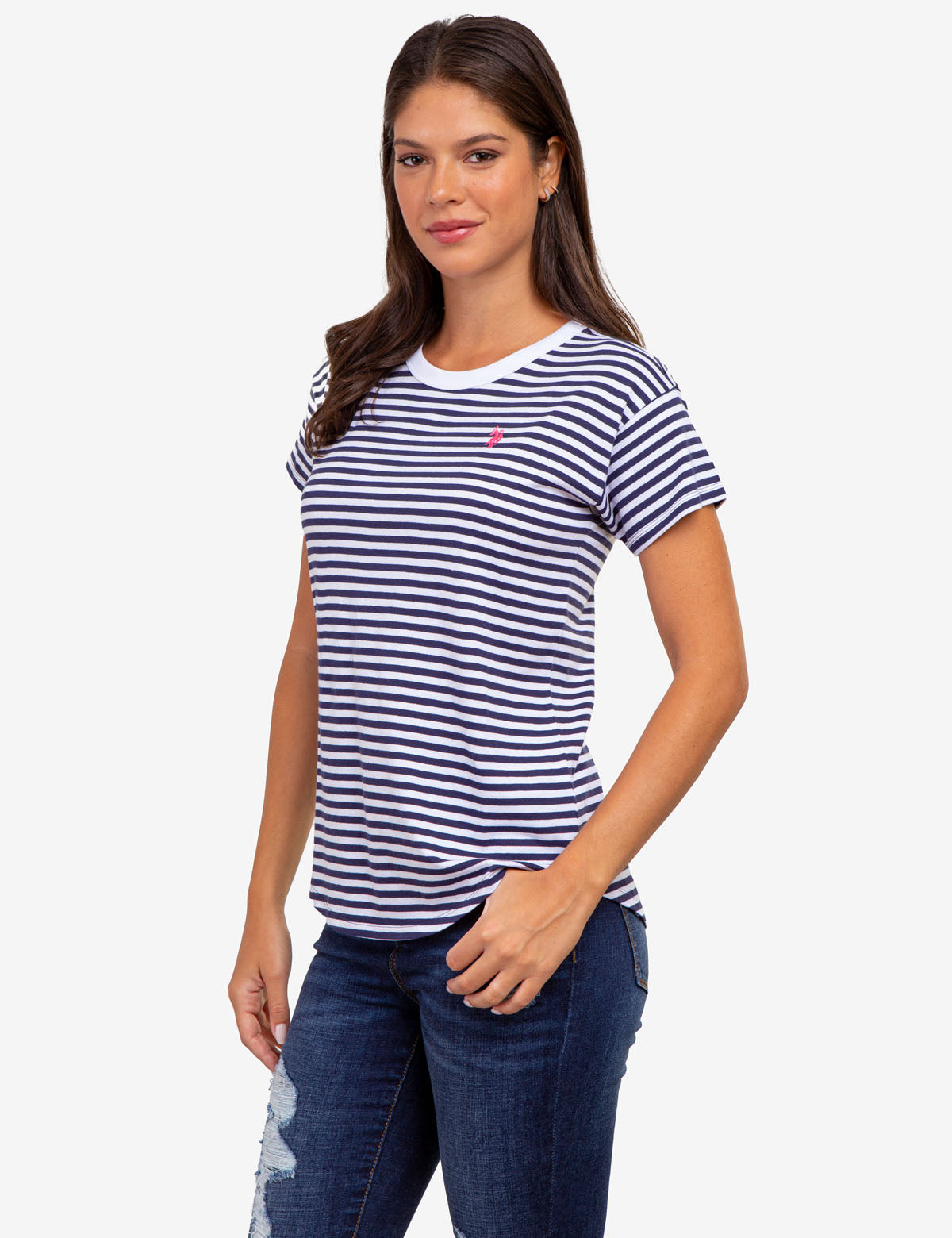 CONTRAST RINGER STRIPE CREW T-SHIRT– U.S. Polo Assn.