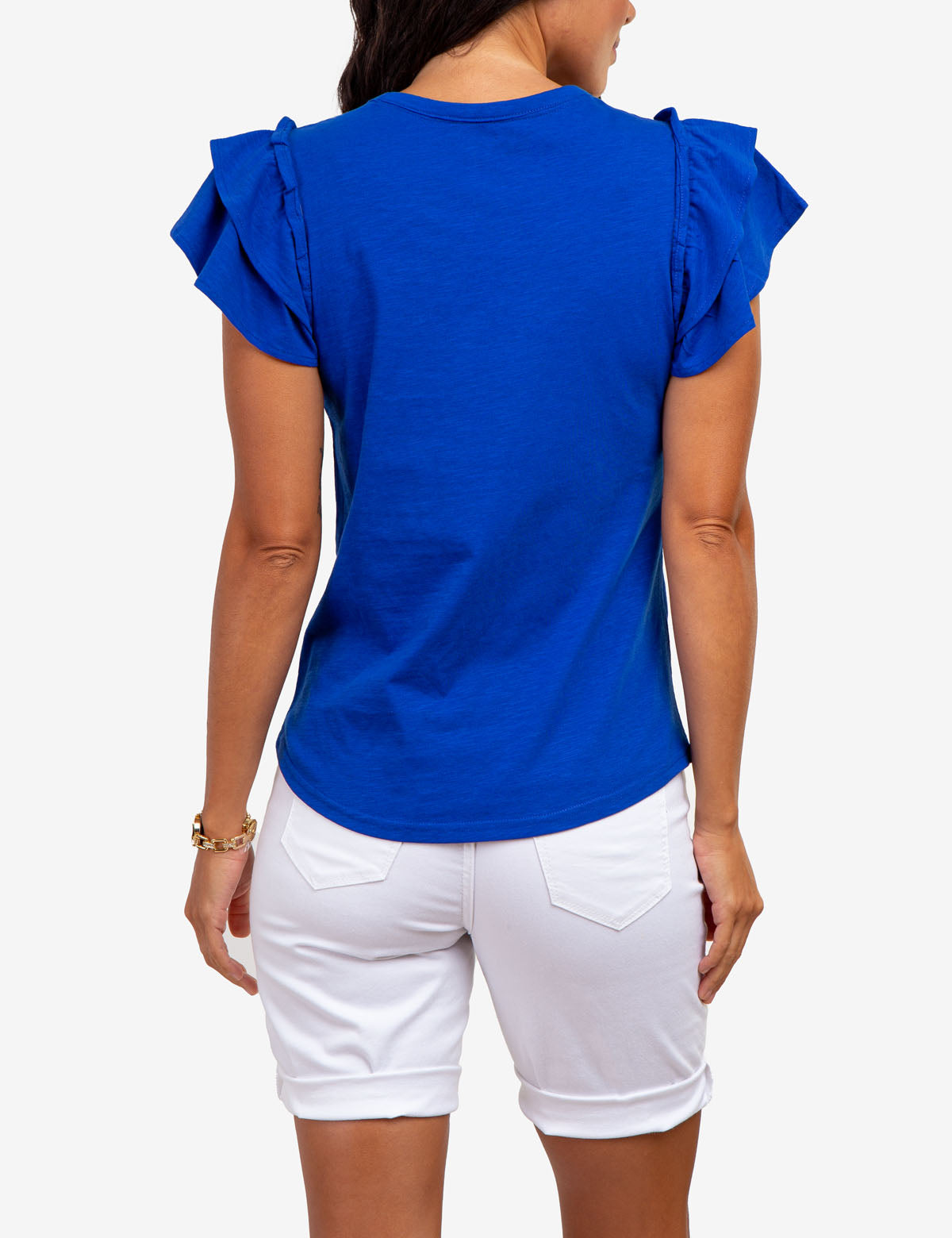 Square Neck Flutter Sleeve Tee main image 0