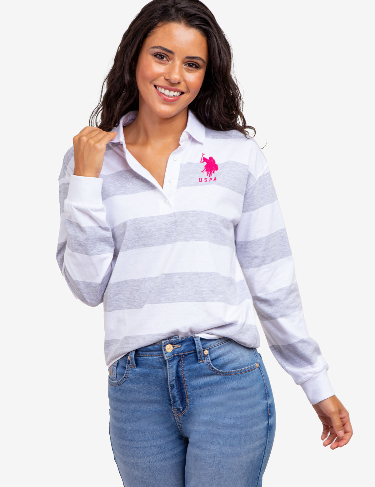 LONG SLEEVE RUGBY STRIPE POLO SHIRT U.S. Polo Assn.