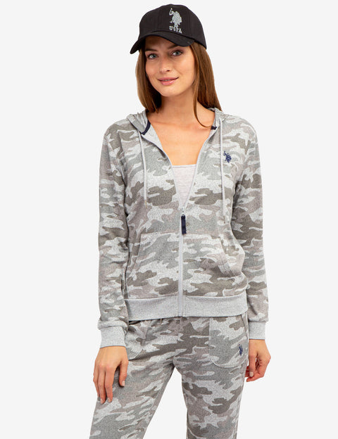 HACCI ZIP UP CAMO HOODIE - U.S. Polo Assn.