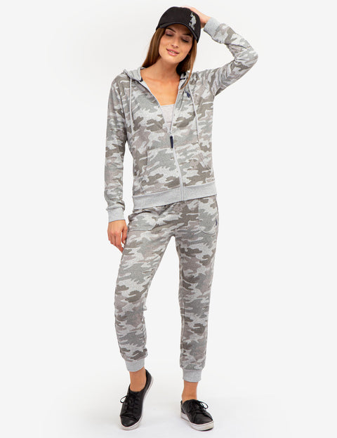 HACCI ZIP UP CAMO HOODIE - U.S. Polo Assn.