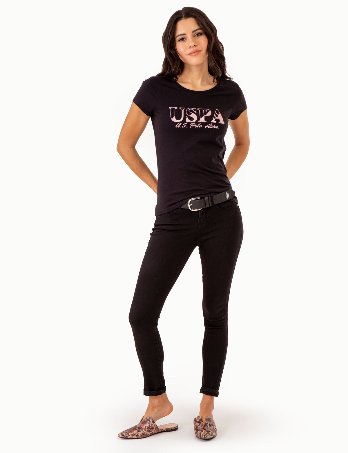 USPA METALLIC SLASHED FOIL T-SHIRT– U.S. Polo Assn.