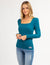 LONG SLEEVE SQUARE NECK RIBBED TOP - U.S. Polo Assn.