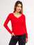 LONG SLEEVE WAFFLE KNIT HENLEY TOP WITH RHINESTONE BUTTONS - U.S. Polo Assn.