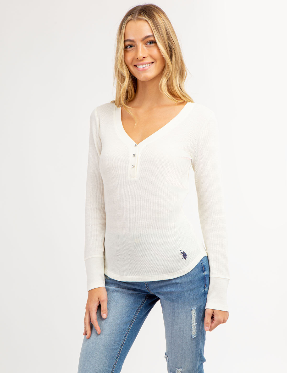 Henley Top W/Buttons