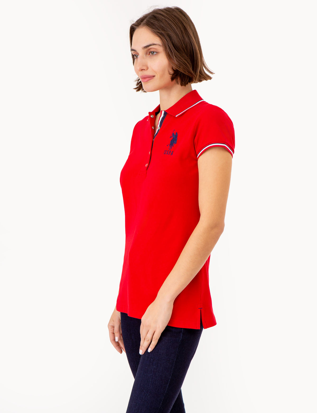 SIGNATURE STRIPE PLACKET POLO SHIRT– U.S. Polo Assn.