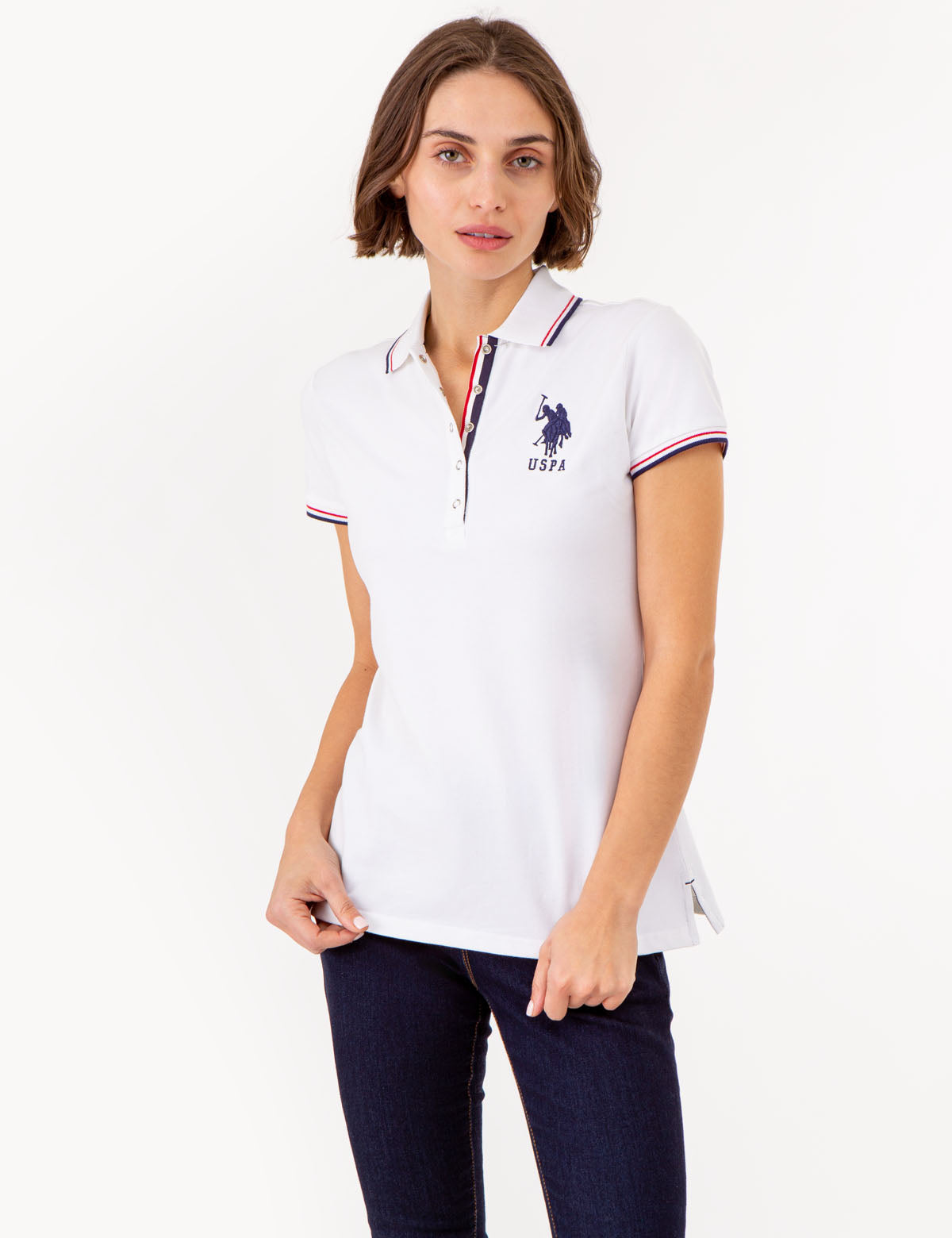 'Placket' polo shirt Polo