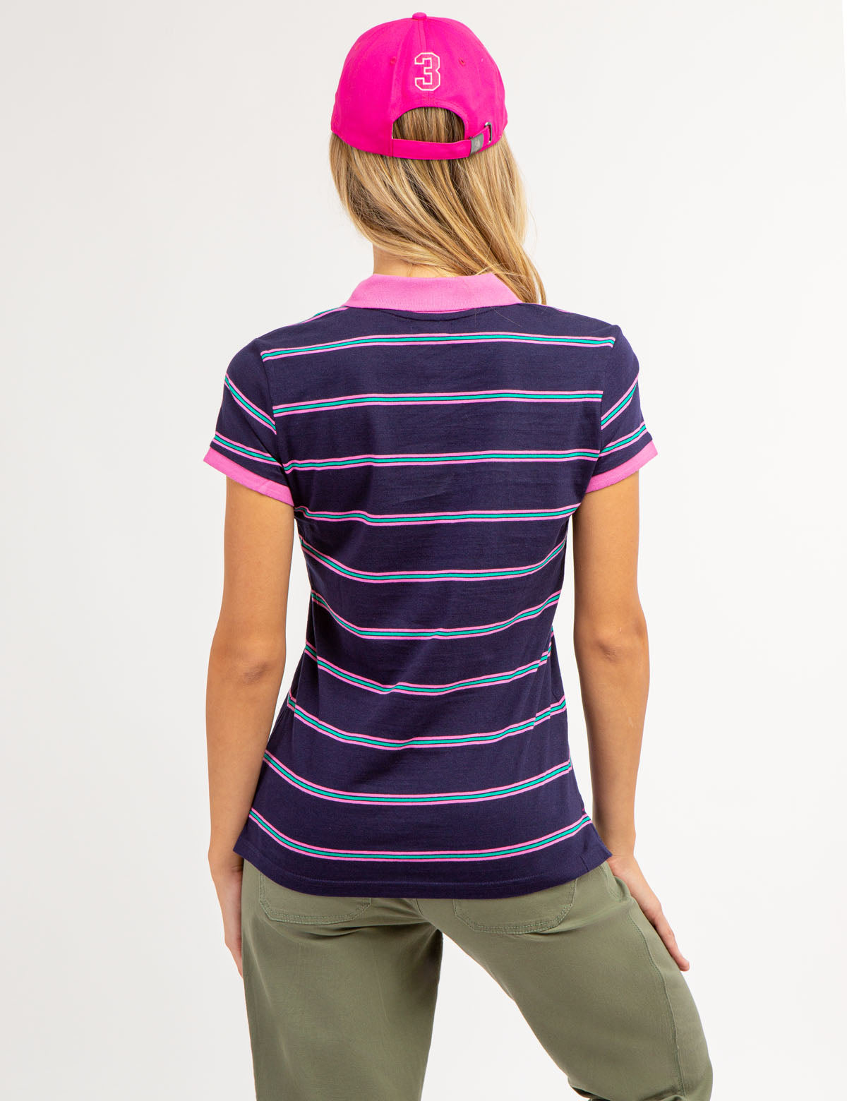 Multi Coloured Stripe Polo T-shirt