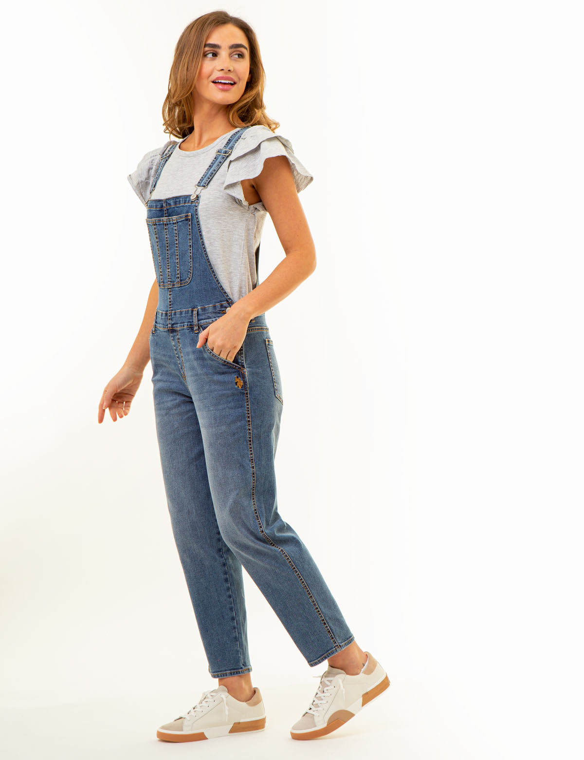 STRETCH DENIM OVERALLS– U.S. Polo Assn.
