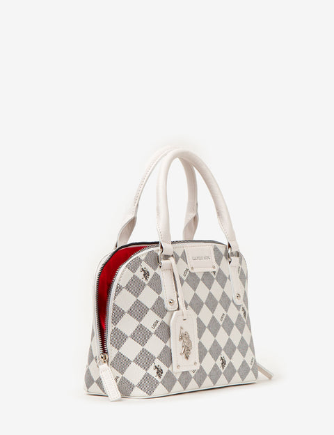 DIAMOND SIGNATURE DOME BAG WITH CROSSBODY STRAP - U.S. Polo Assn.